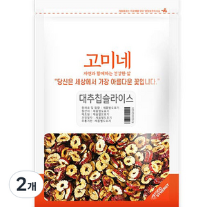 고미네 대추칩 슬라이스, 2개, 250g