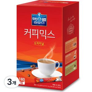 맥스웰하우스 커피믹스 오리지널 스틱형, 11.8g, 180개입, 3개