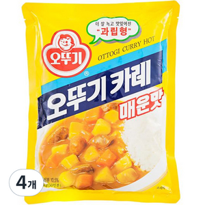 오뚜기 카레 매운맛, 1kg, 4개