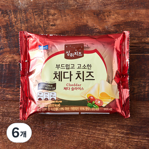 상하치즈 부드럽고 고소한 체다슬라이스 10매입, 180g, 6개