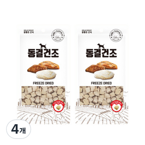 참좋은간식 반려동물 동결건조 큐브 간식, 치킨가슴살, 80g, 4개