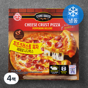 오뚜기 치즈크러스트 피자 페페로니 디럭스 (냉동), 510g, 4팩