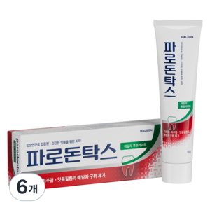 파로돈탁스 데일리 후로라이드 잇몸 치약, 100g, 6개