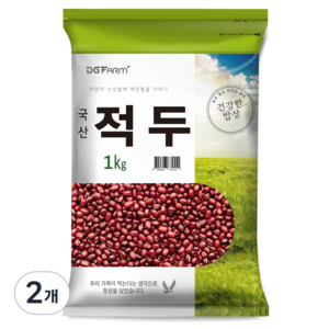 건강한밥상 국산 적두 팥, 1kg, 2개