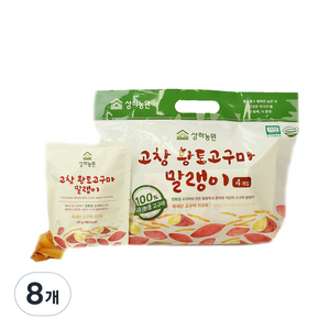 상하농원 고창 황토고구마 말랭이, 60g, 8개