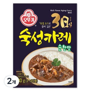 오뚜기 3일 숙성카레 순한맛, 80g, 2개