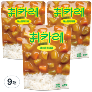 휘카레 채소듬뿍 순한맛, 9개, 210g