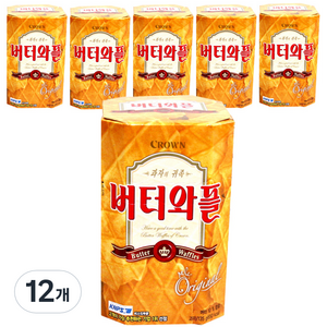 크라운 버터와플 6p, 135g, 12개