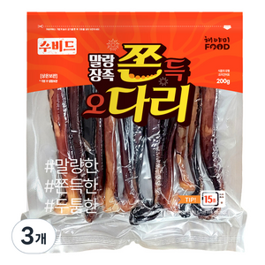 해야미 말랑장족 쫀득 오다리, 200g, 3개