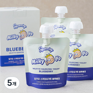 밀키요 스퀴징 요거트 블루베리, 120ml, 3개입, 5개