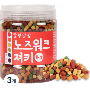 킵펫 강아지 말랑말랑 노즈워크 져키, 혼합맛, 1kg, 3개