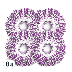 핸드 스핀 밀대용 초극세사 걸레 리필, 8개