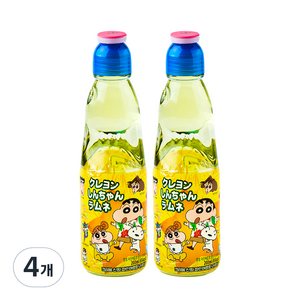 크레용신짱라무네 탄산음료 파인애플, 200ml, 4개