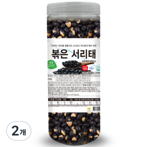 열풍로스팅 국산100% 볶은 서리태 통, 500g, 2개