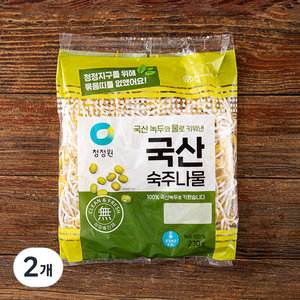 청정원 국내산 숙주나물, 230g, 2개