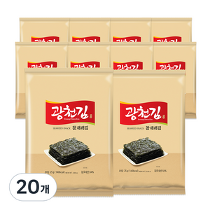 광천김 참 재래김, 25g, 20개