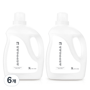 살림백서 섬유유연제 한라봉향 본품, 3L, 6개