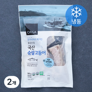 올가홀푸드 잔가시까지 제거한 품질인증 국내산 순살 고등어 (냉동), 300g, 2개