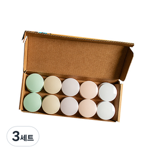 인트리 파스텔 메모자석 32mm 5종 x 4p 세트, 핑크, 그린, 베이지, 화이트, 보라, 3세트