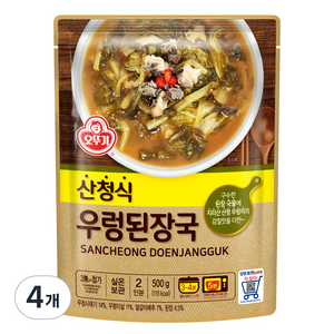 오뚜기 산청식 우렁된장국, 500g, 4개