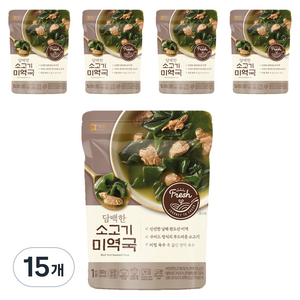 아워홈 담백한 소고기미역국, 300g, 15개