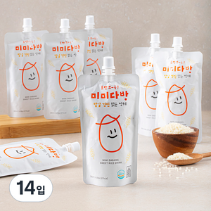 미미다방 밥알 건진 맑은 식혜, 180ml, 14입