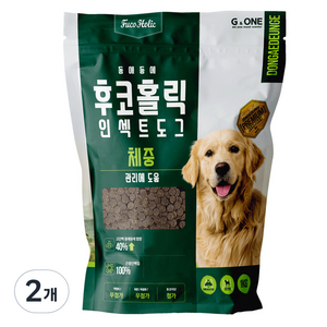 후코홀릭 인섹트도그 프리미엄 체중, 곤충, 1kg, 2개