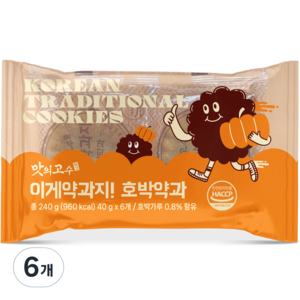 맛의고수 이게약과지 호박약과 6p, 240g, 6개