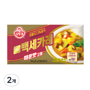 오뚜기 백세카레 고형 매운맛, 200g, 2개