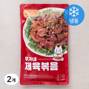 쿠캣 쿠카네 제육볶음 (냉동), 500g, 2개