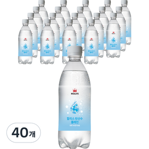 할리스 탄산수 플레인, 500ml, 40개