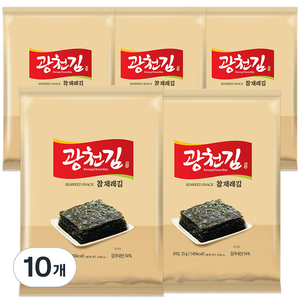 광천김 참 재래 전장김, 25g, 10개