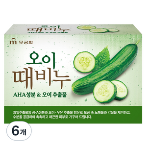 무궁화 오이 때비누, 90g, 6개