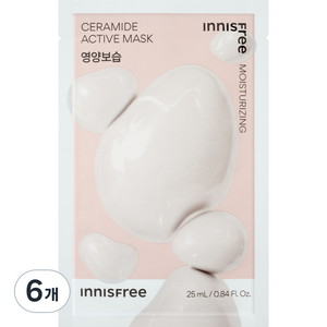 이니스프리 New 세라마이드 액티브 마스크 25ml, 1매입, 6개