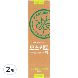 신신제약 모스키토액 이카리딘 라벤더향, 60ml, 2개