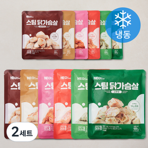 허닭 스팀 닭가슴살 100g 6종 x 2p 세트 (냉동), 2세트