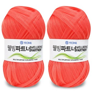 니뜨 웰빙파트너 수세미실 60g x 2p, 9 자몽, 1세트