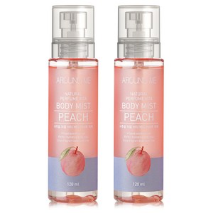 어라운드미 내추럴 비타 퍼퓸 바디미스트 피치, 120ml, 2개