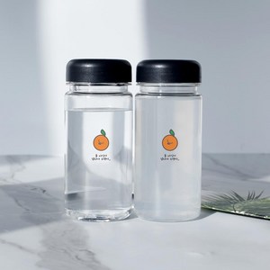 가쯔 마이보틀 무지 물병 텀블러 2p + 스티커 2p 세트, 오렌지, 400ml, 1세트