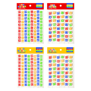 워너디스 블럭 스티커 4종 세트, 알파벳 2D + 알파벳 3D + 숫자 2D + 숫자 3D, 1세트