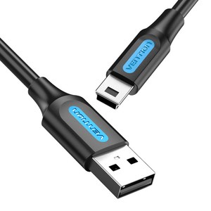 벤션 USB A to 미니5핀 케이블 COM, 3m, 블랙, 1개