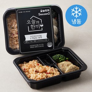 오늘한끼 치킨데리야끼밥 & 깻잎동그랑땡 (냉동), 235g, 2팩