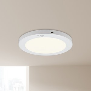 원하 DS 원형 슬림 엣지 센서등 LED 20W 20.3cm, 화이트 + 주백색, 1개