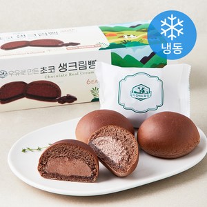 아침미소목장 초코 생크림빵 6개입 (냉동), 390g, 1개