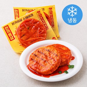 한끼통살 닭가슴살 스테이크 핫양념 치킨맛 (냉동), 100g, 5개