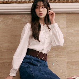 로라로라 여성용 HIGH NECK FRILL 블라우스