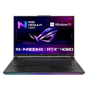 에이수스 2024 ROG 스트릭스 스카 18 코어i9 인텔 14세대 지포스 RTX 4080, Off Black, 2TB, 64GB, WIN11 Home, G834JZR-R6014W