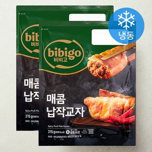 비비고 매콤 납작교자 (냉동), 315g, 2개