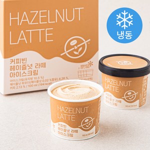 커피빈 헤이즐넛 라떼 아이스크림 4개입 (냉동), 400ml, 1개