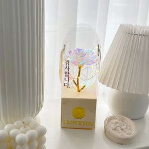 러블리팜 조화 LED 쁘띠 한송이꽃, 홀로그램, 1개